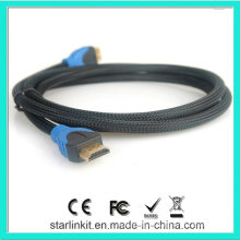 Hochgeschwindigkeits-HDMI-Kabel 3D 4k Gold überzogenes Schwarzes Blau